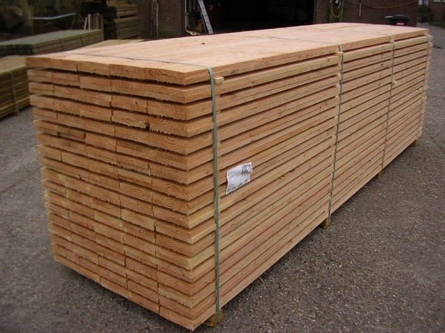 Douglas Planken (zwart) 22 x 200mm L. 3000/4000/5000mm, Tuin en Terras, Ophalen of Verzenden, Nieuw, 250 cm of meer, Planken