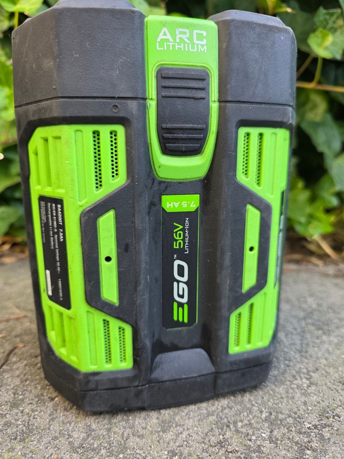 EGO 56V ARC Lithium Accu BA4200T 7.5Ah, Ophalen of Verzenden, Gebruikt, Ego