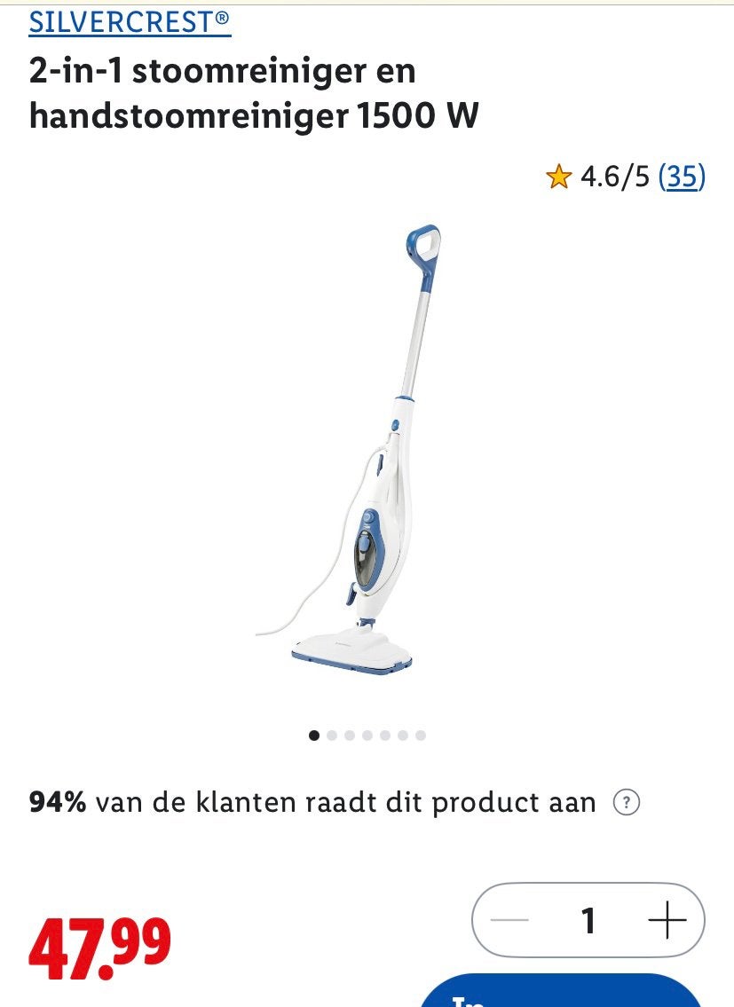 Stoomapparaat Silvercrest, Ophalen, Zo goed als nieuw