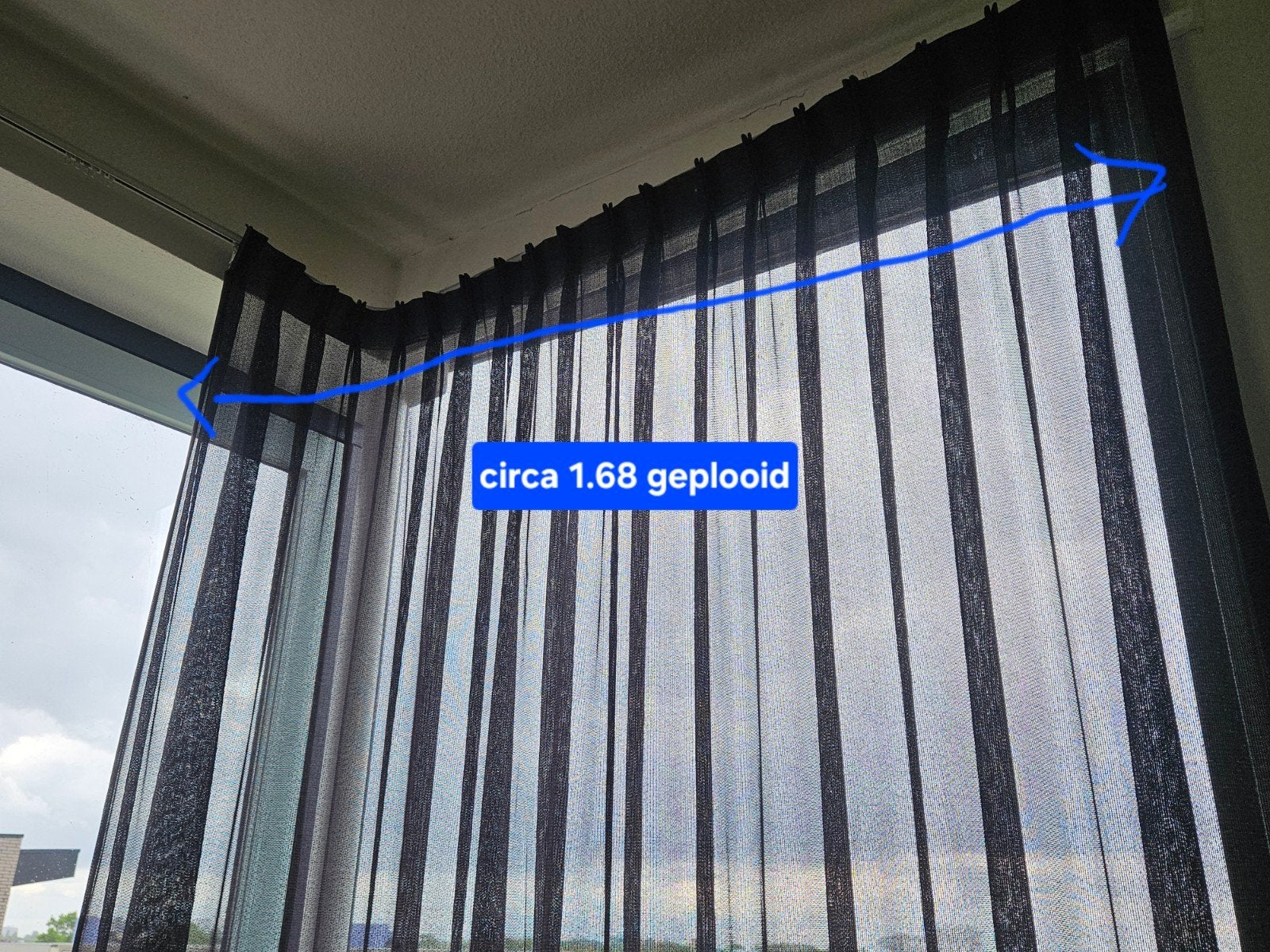 Gordijnen, Ophalen, Gebruikt, 200 cm of meer, Zwart