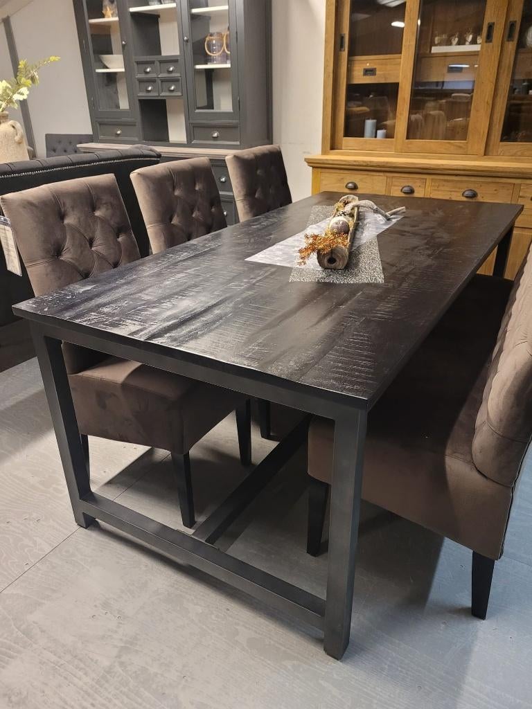 *OPRUIMING* Eetkamertafel Paterno 200 cm €739,- NU €369,50 4, Eetkamertafel Eettafel Tafel Mango Hout Gratis Bezorging, Vijf personen of meer
