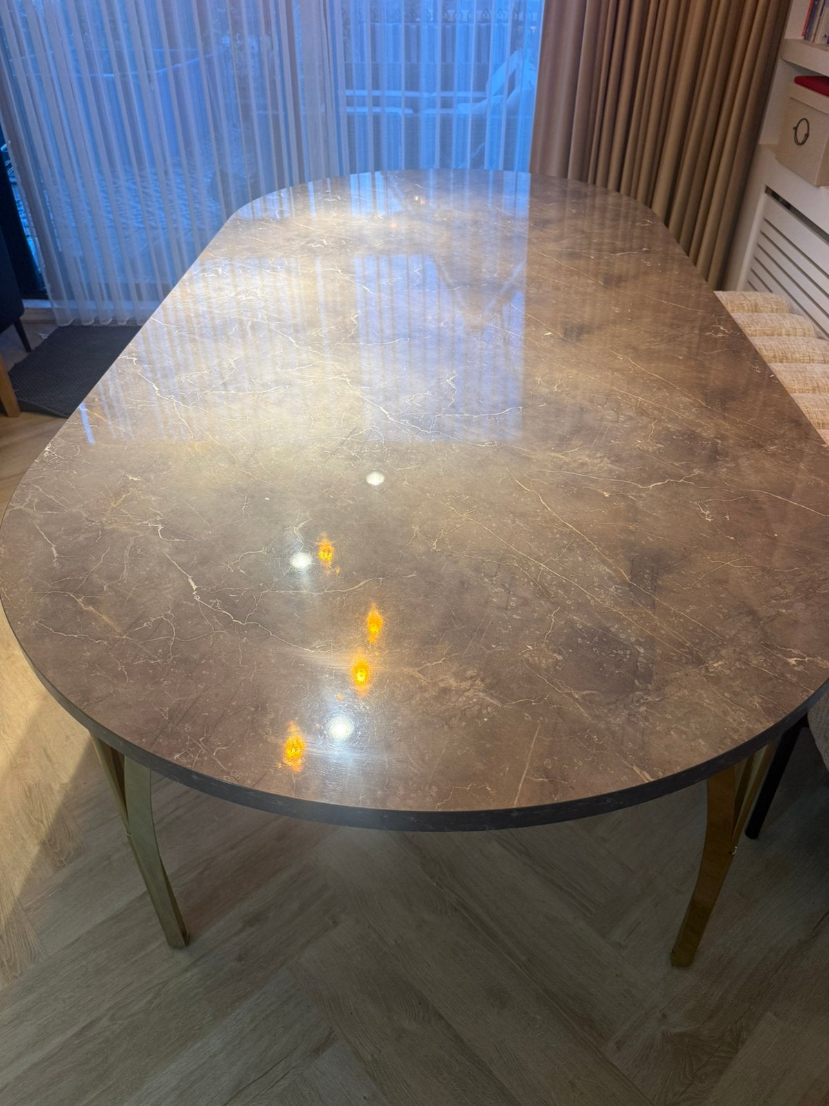 Eettafel, Huis en Inrichting, Tafels | Salontafels, Ophalen, 100 tot 150 cm, 200 cm of meer, Zo goed als nieuw