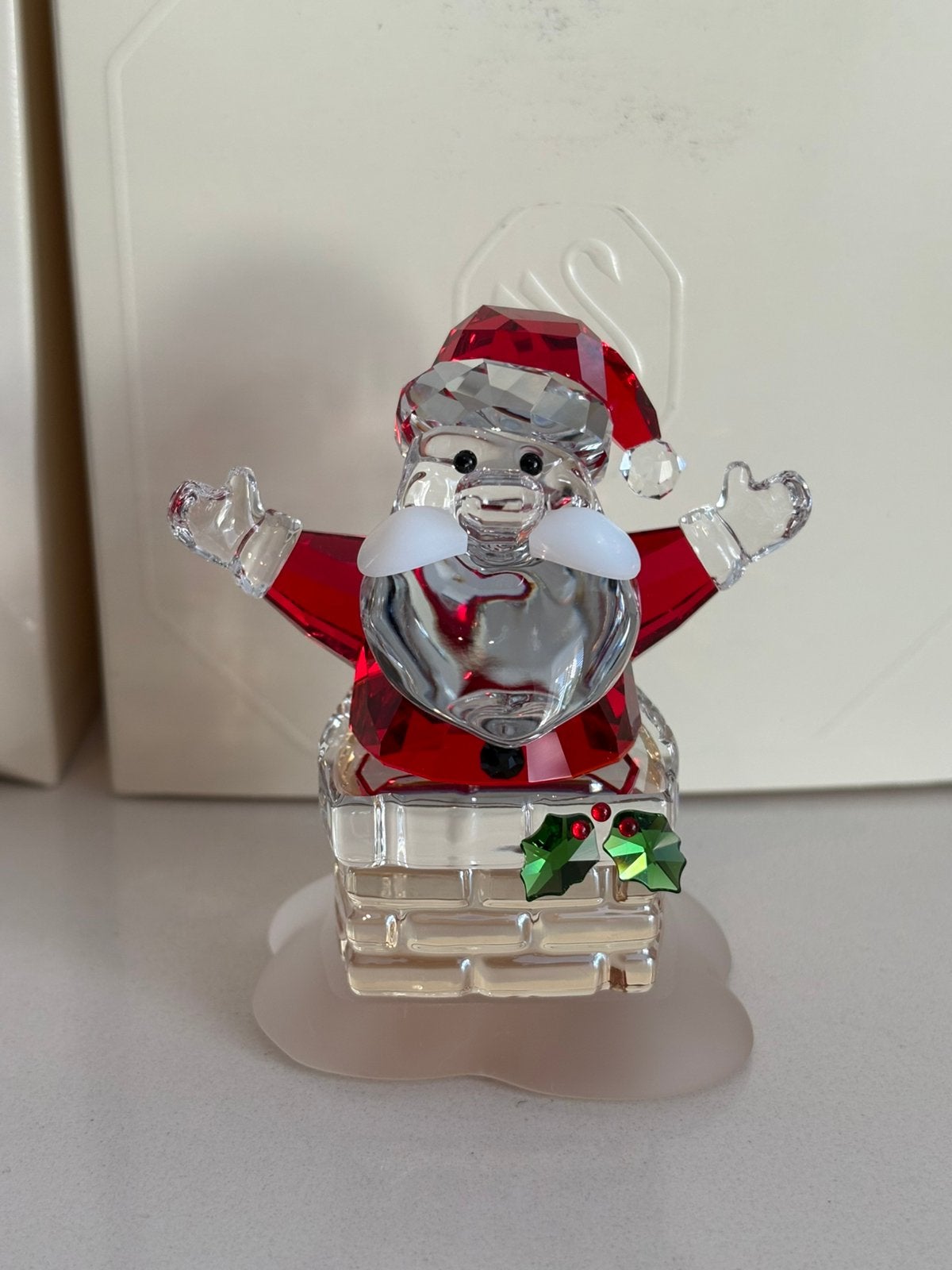 Swarovski kerstman uit schoorsteen, Ophalen of Verzenden, Zo goed als nieuw, Figuurtje
