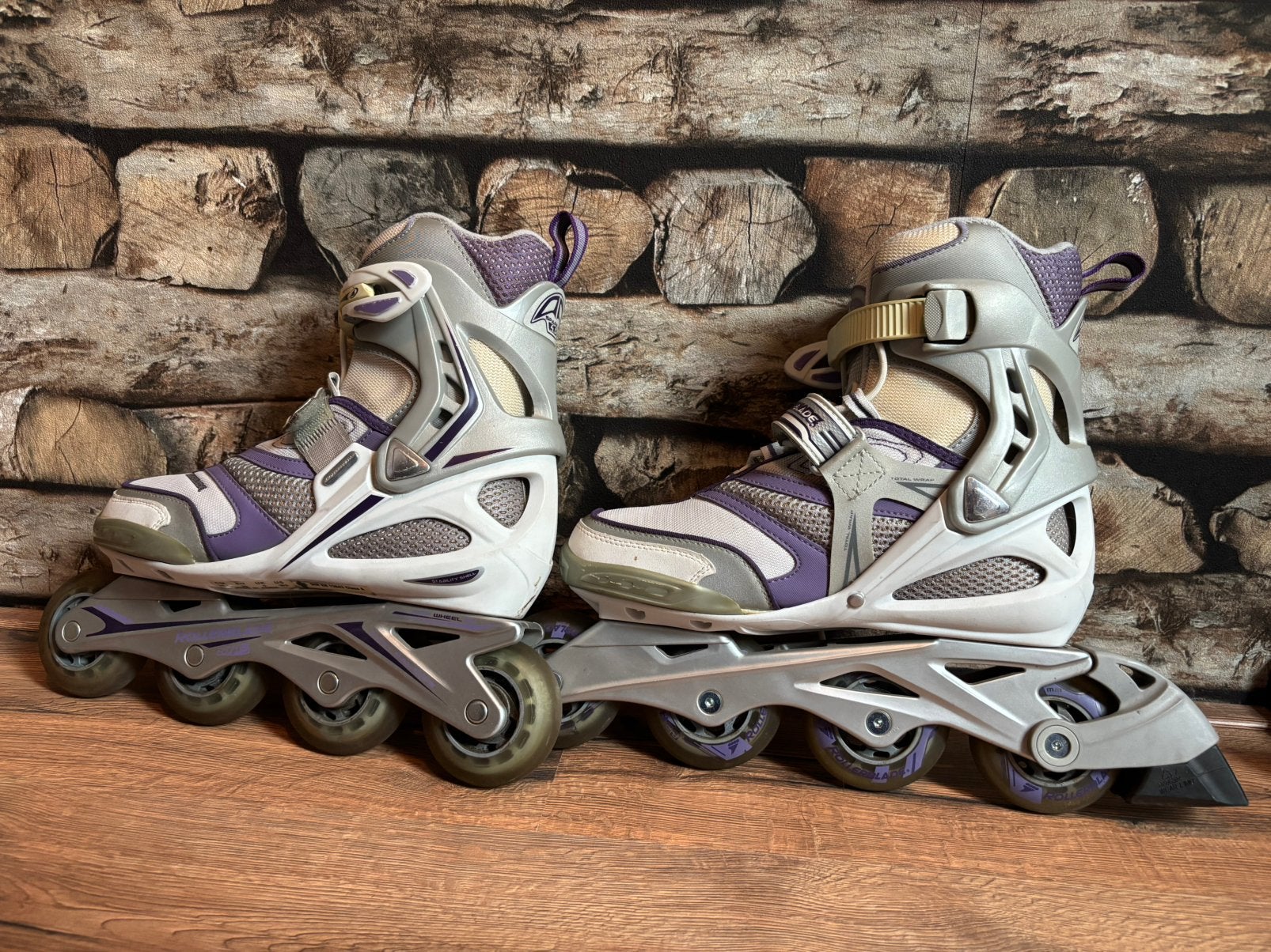 Skeelers maat 39 silver/purple, Sport en Fitness, Gebruikt, Inline skates 4 wielen, Dames, Ophalen