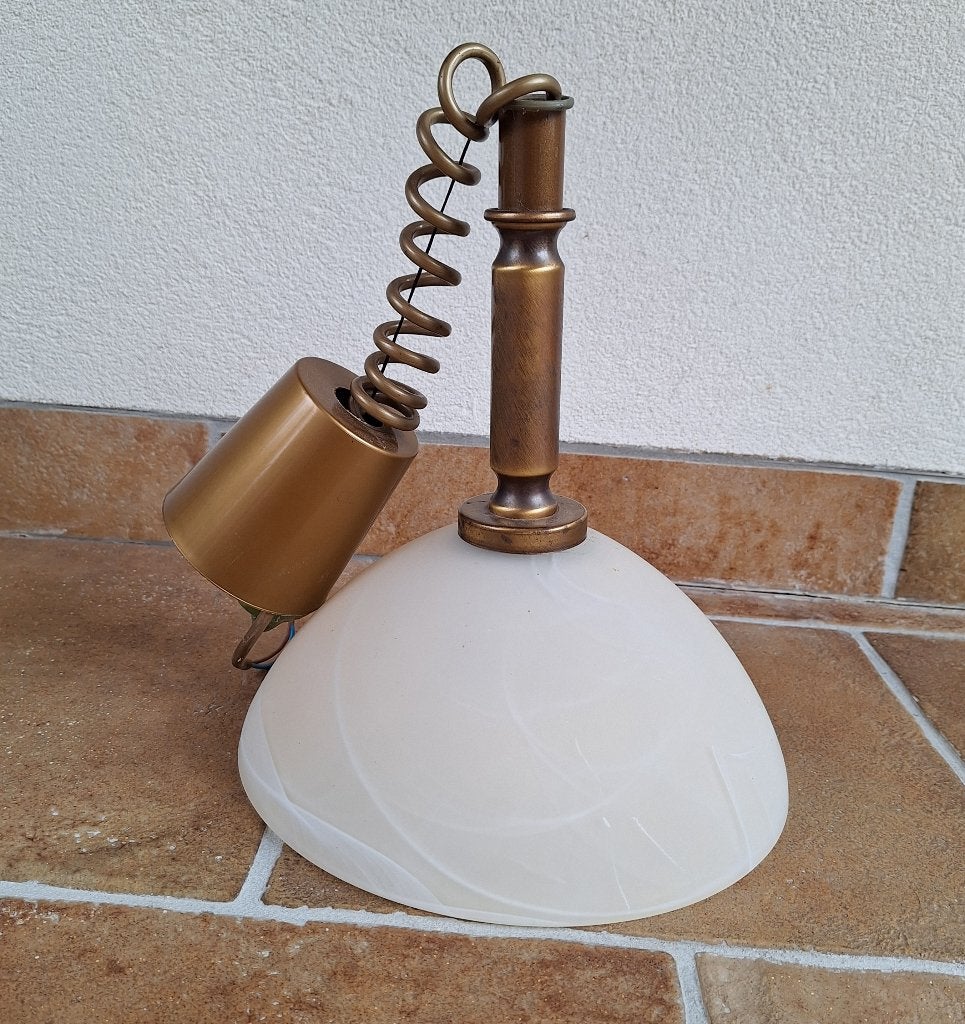 Stevige, Glazen Hanglamp, Ophalen of Verzenden, Gebruikt, Glas
