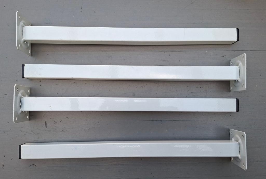 GRATIS: 4 witte tafelpoten 40cm hoog, Ophalen, Tafelpoot, Minder dan 50 cm, Vierkant