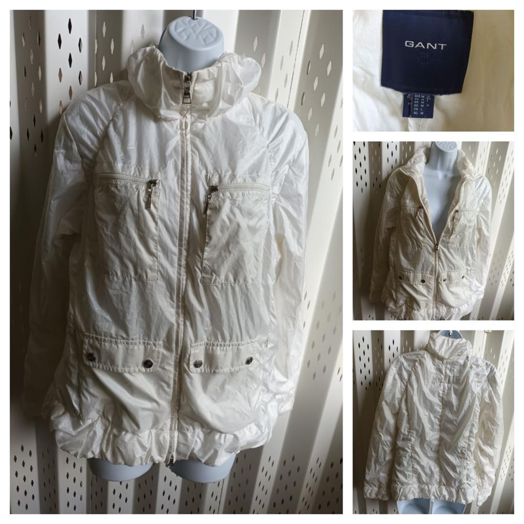 GANT Witte Dames Zomerjas Maat M - Zo goed als nieuw, Kleding | Dames, Maat 38/40 (M), Wit, Ophalen of Verzenden, Zo goed als nieuw