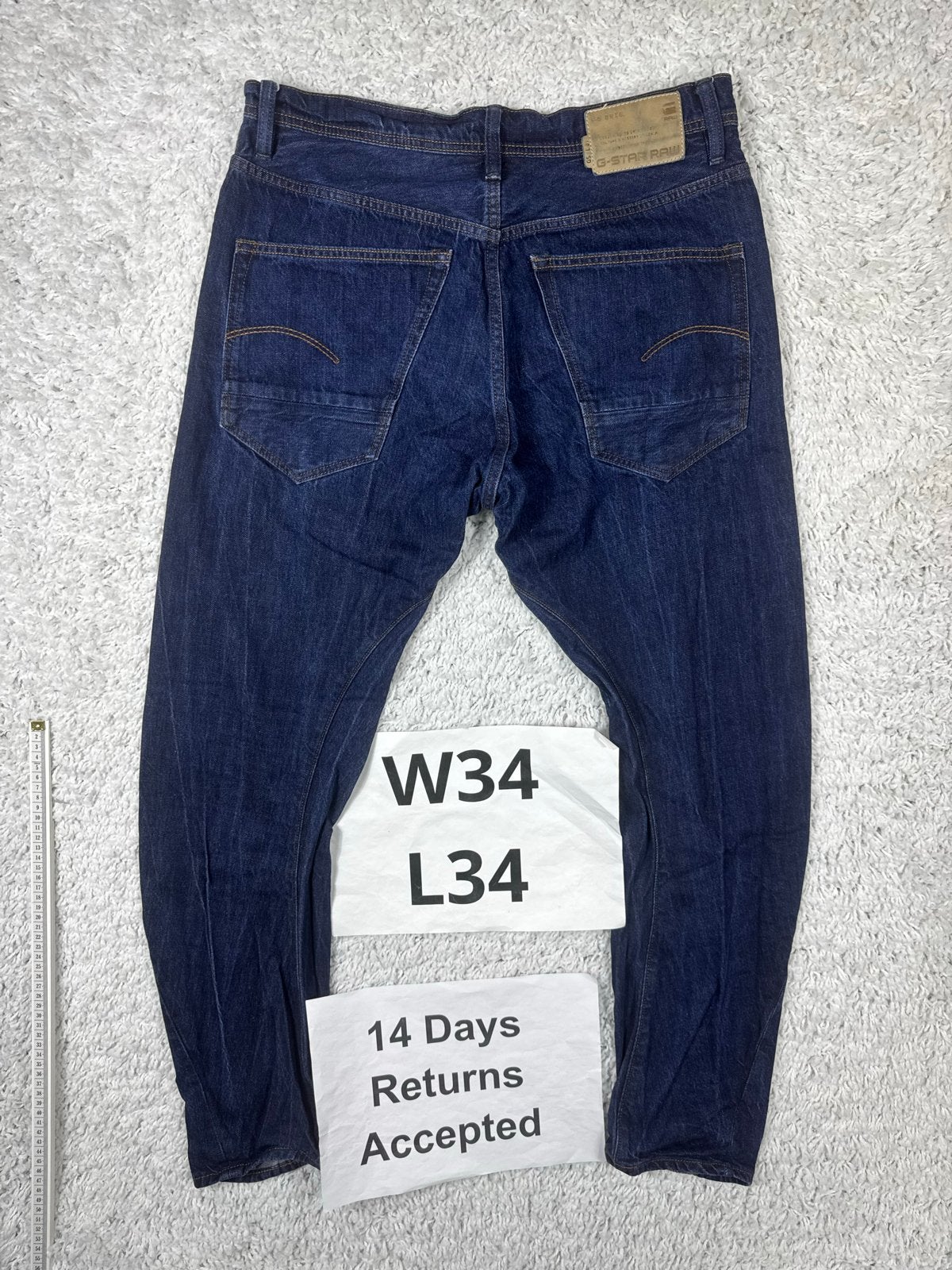 G-Star RAW Arc 3D Jeans Tapered Fit Donkerblauw W34 L34 2961, Blauw, Ophalen of Verzenden, H, W33 - W34 (confectie 48/50)