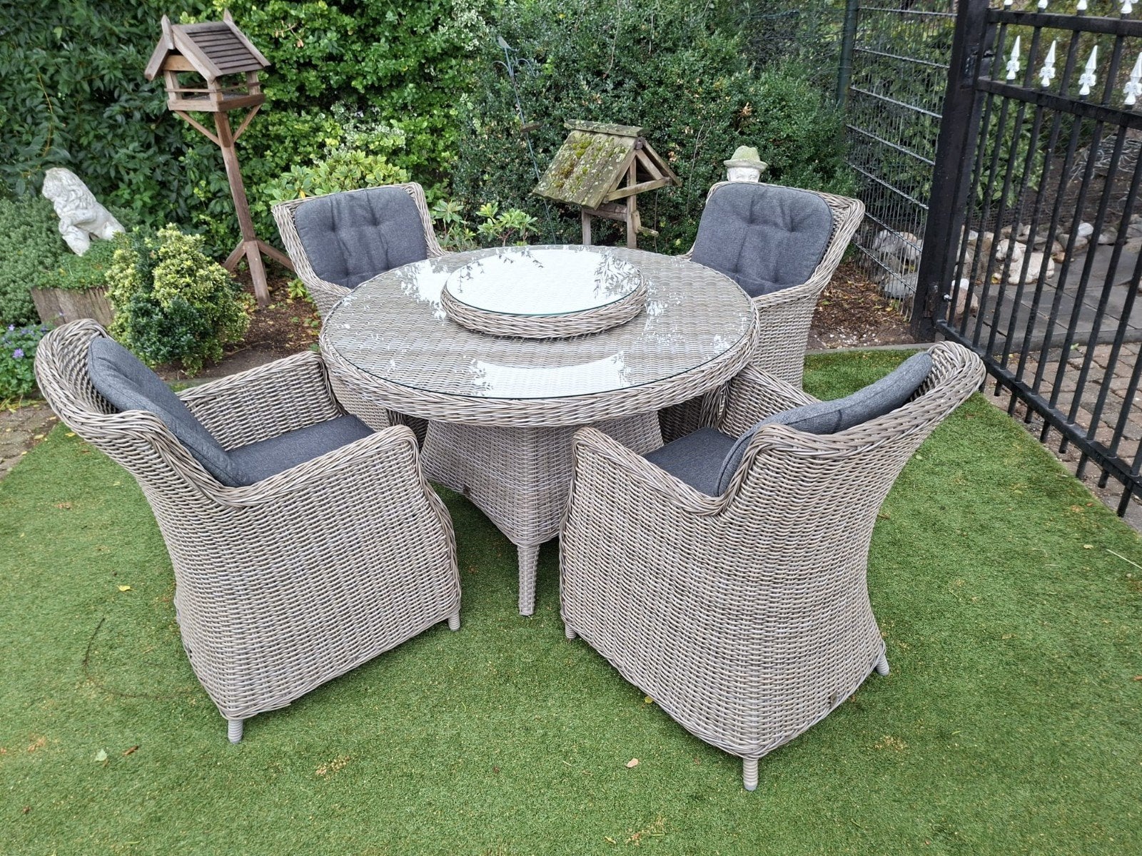 Zo goed als nieuw rond wicker tuinset, Ophalen, Zo goed als nieuw, Wicker, Tuinset