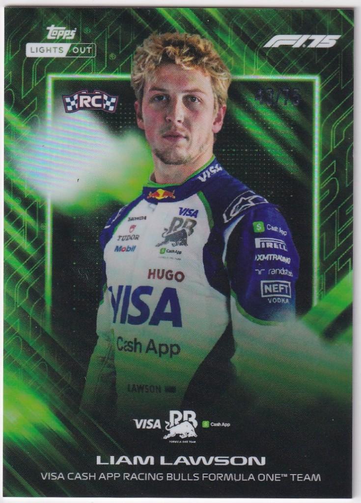 Liam Lawson Drivers Green Refractor RC /75, Verzenden, Nieuw, Formule 1