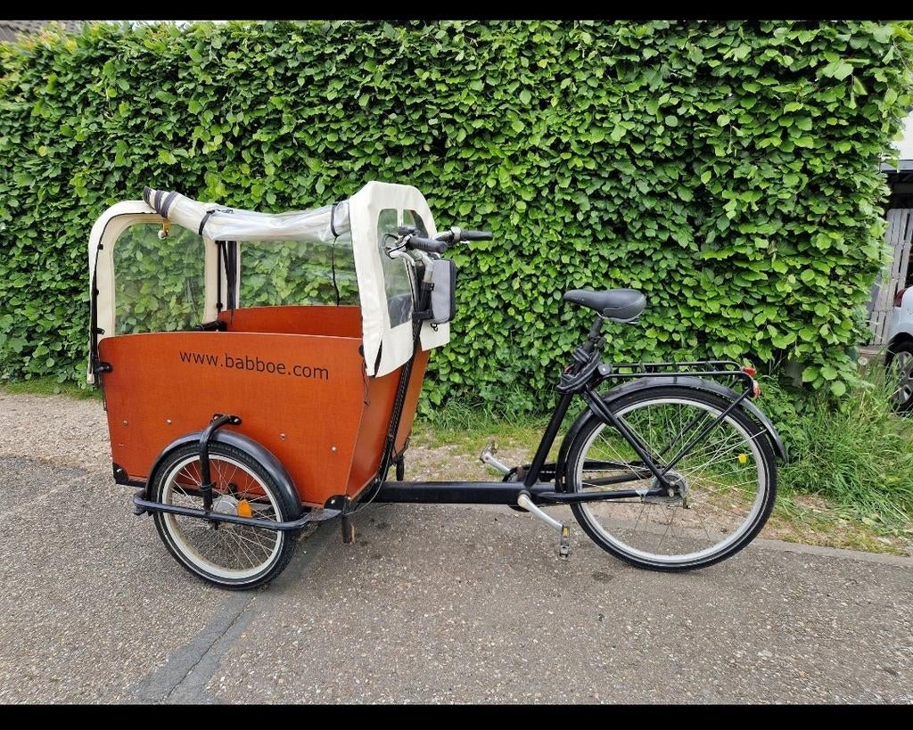Babboe Bakfiets met huif (niet elektrisch), Fietsen en Brommers, Fietsen | Bakfietsen, Ophalen, Gebruikt, 4 kinderen of meer, Huif