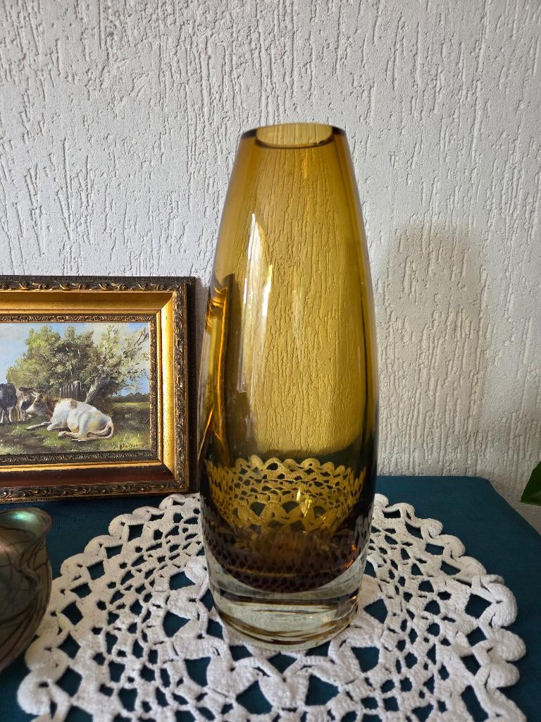 Vintage Finse Vaas, Riihimäen Lasi 1365, Antiek en Kunst, Ophalen of Verzenden