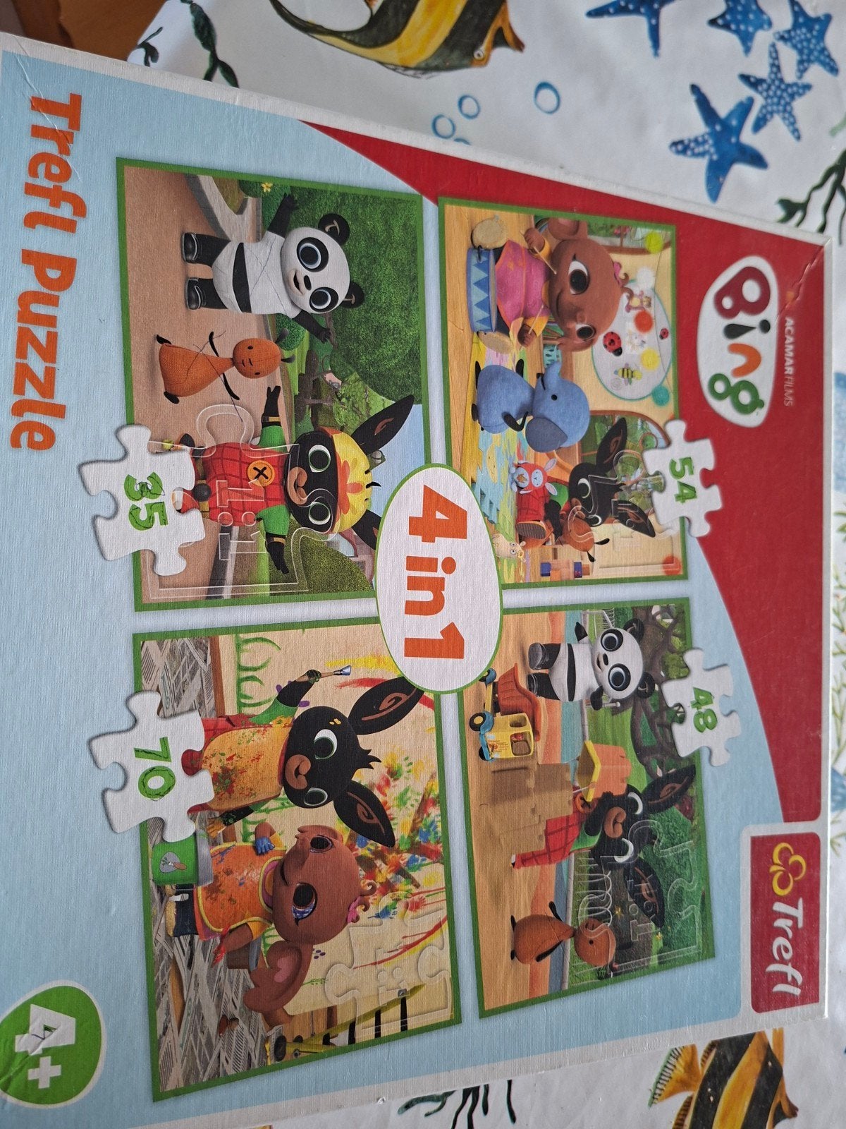Bing puzzel 4 in 1, Kinderen en Baby's, Speelgoed | Kinderpuzzels, Ophalen, 10 tot 50 stukjes