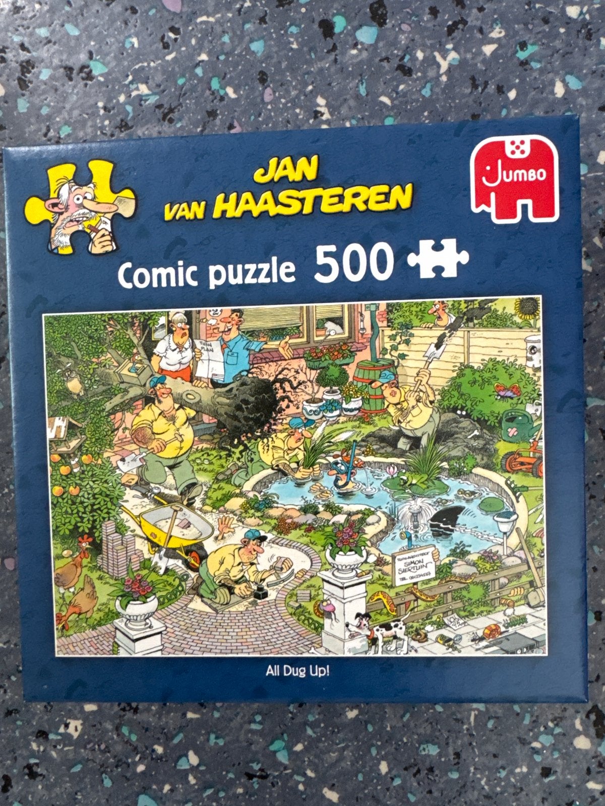 Jan van Haasteren Comic Puzzel 500 stukjes - All Dug Up!, Ophalen of Verzenden, Minder dan 500 stukjes, Zo goed als nieuw, Legpuzzel