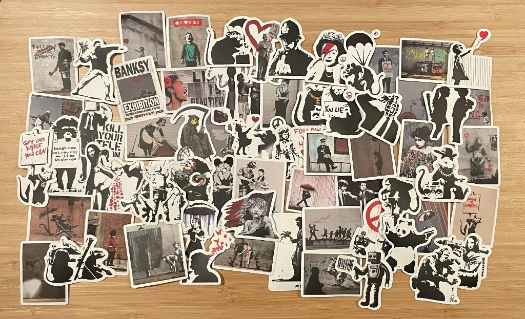Banksy kunst stickers, Verzenden, Nieuw, Meerdere stickers