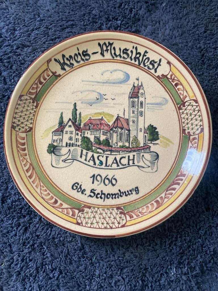 Vintage Haslach Wandbord - Kreis-Musikfest 1966, Ophalen of Verzenden