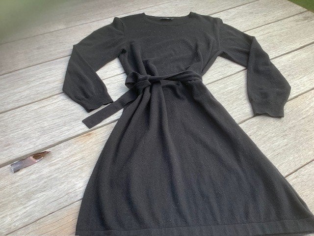 Purdey tricot jurk, Verzenden, Zwart, Maat 46/48 (XL) of groter, Zo goed als nieuw