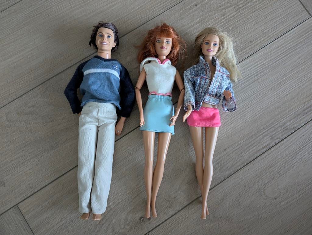 3 Barbies origineel, Kinderen en Baby's, Speelgoed | Poppen, Ophalen of Verzenden, Zo goed als nieuw, Barbie