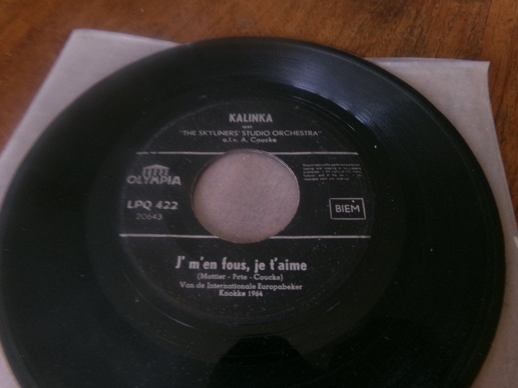 Kalinka – J'm'en Fous, Je T'aime / Ik ben zo Bang - 1964, Ophalen of Verzenden, Gebruikt, Nederlandstalig