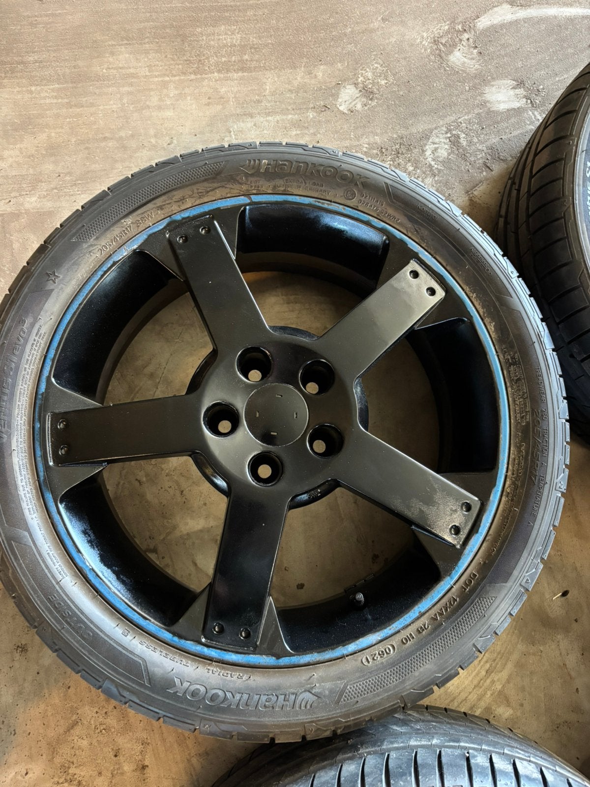 Breedset van 4 zwarte opel speedster velgen, Ophalen of Verzenden