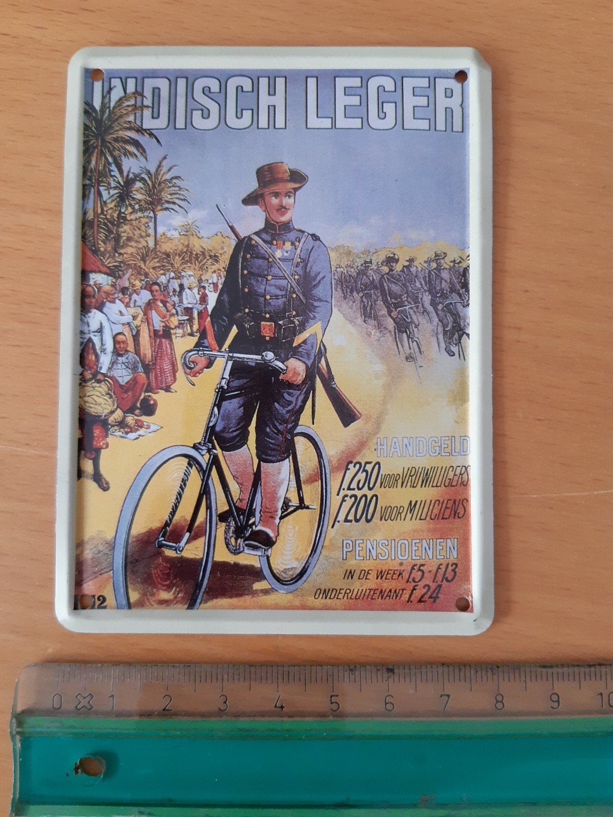 Indisch Leger - Uit de serie Nostalgische Reclameborden van, Ophalen of Verzenden, Zo goed als nieuw, Reclamebord