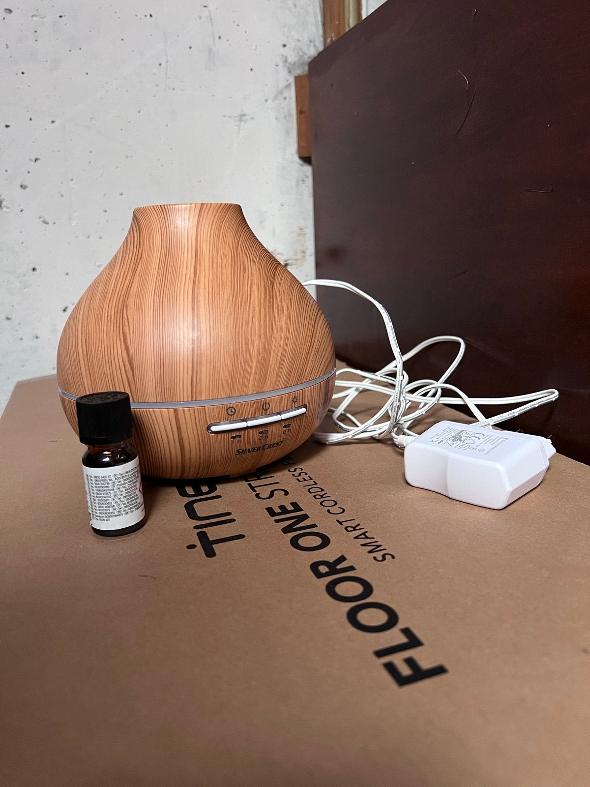 Silvercrest Aroma Diffuser - Houtlook, Gebruikt, Kunststof, Ophalen of Verzenden, Modern