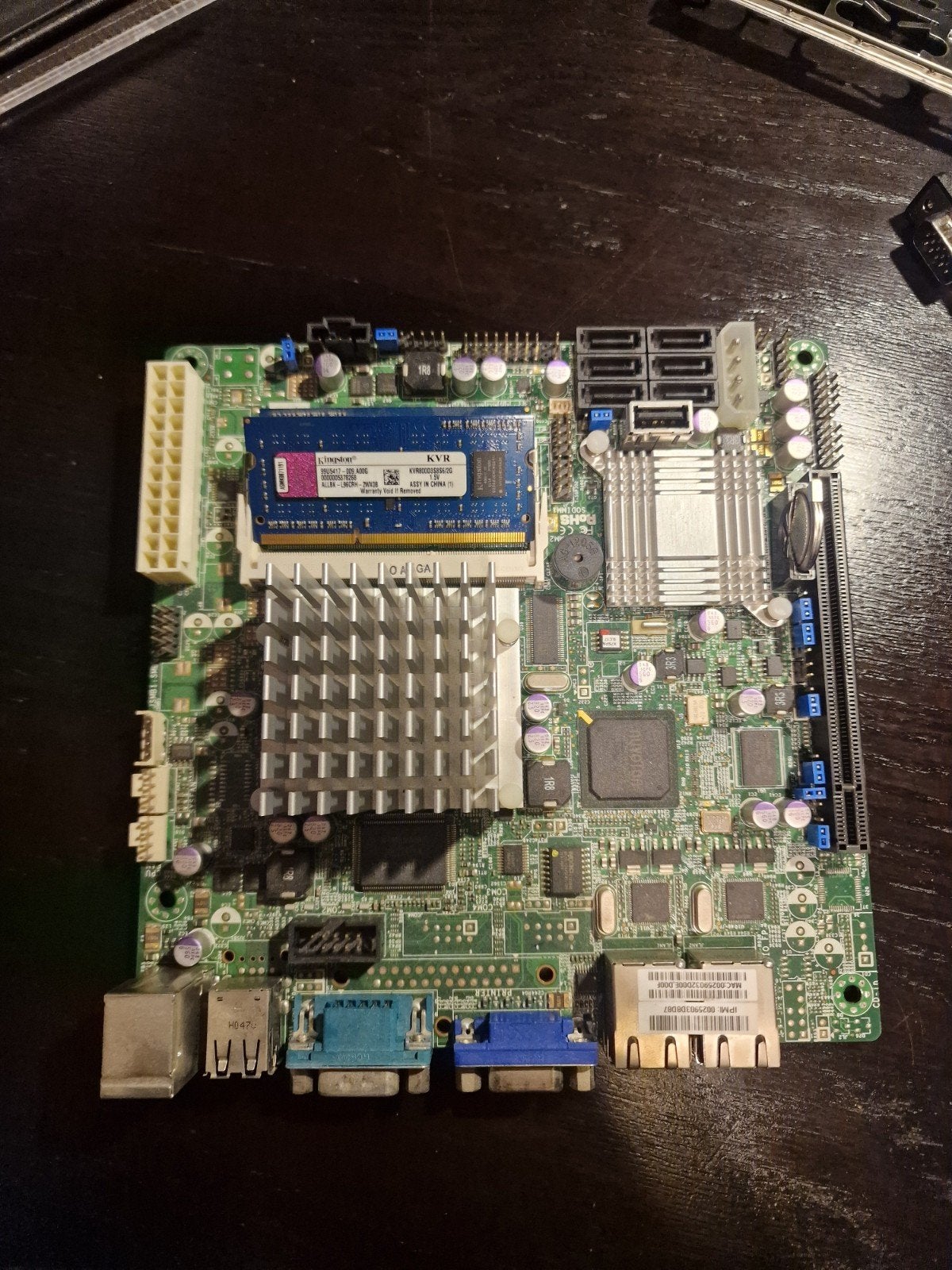 Supermicro X7SPE-HF-D525 NAS/server moederbord, Computers en Software, Moederborden, Gebruikt, Intel, DDR3, Ophalen of Verzenden