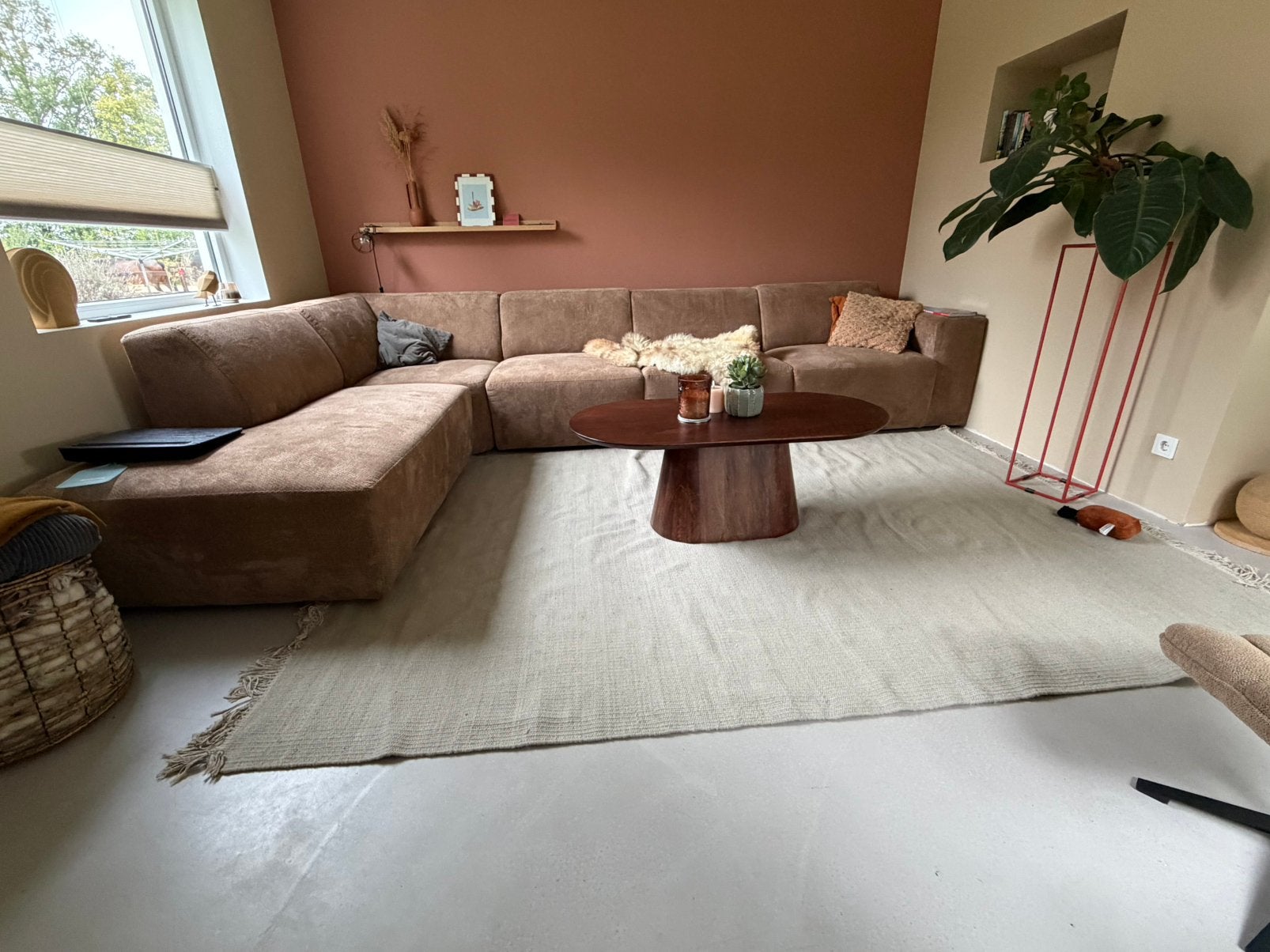 Wollen vloerkleed 200*300, Ophalen, Zo goed als nieuw, 200 cm of meer, Grijs