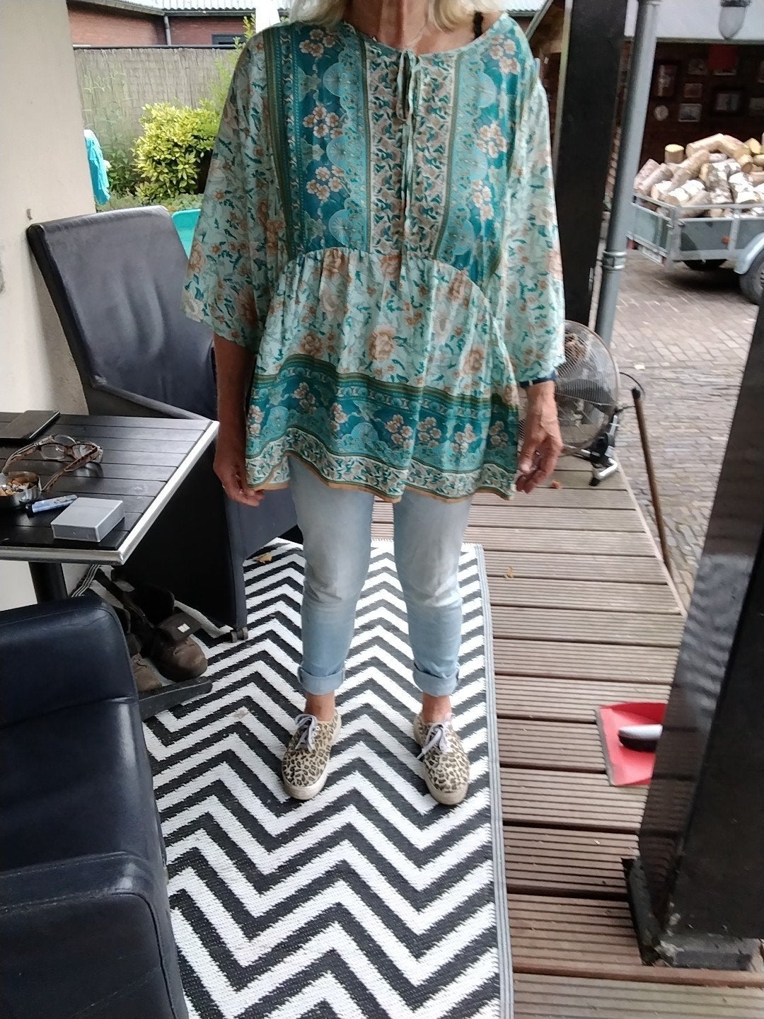 groene blouse maat L/XL, Kleding | Dames, Blouses en Tunieken, Ophalen of Verzenden, Zo goed als nieuw, Maat 42/44 (L), Groen