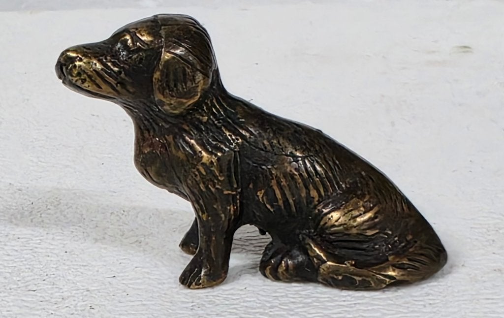 HOND / BRONZEN BEELDJE, Ophalen of Verzenden, Zo goed als nieuw, Hond of Kat, Beeldje of Figuurtje