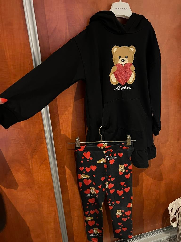 MOSCHINO set jurk en legging 128 origineel zgan, Moschino, Meisje, Ophalen of Verzenden, Zo goed als nieuw