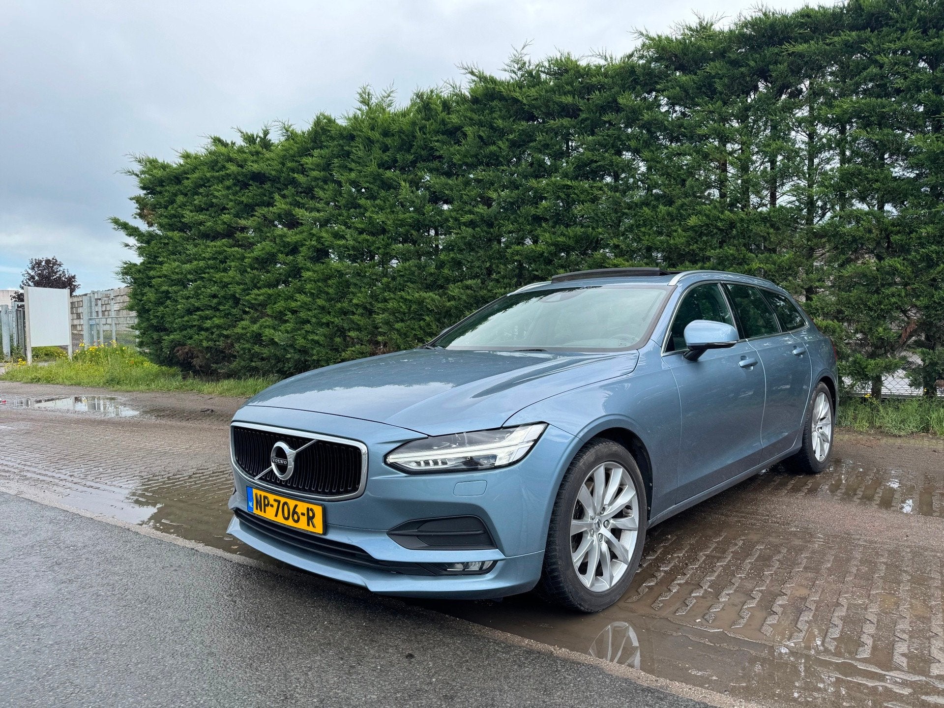 Volvo V90 2.0 D4 Inscription, Auto's, Euro 6, 1969 cc, Blauw, Leder