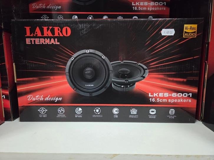 Lakro 16.5cm speakers 120watt set van 2, Ophalen of Verzenden, Niet ingevuld, Niet ingevuld, Niet ingevuld