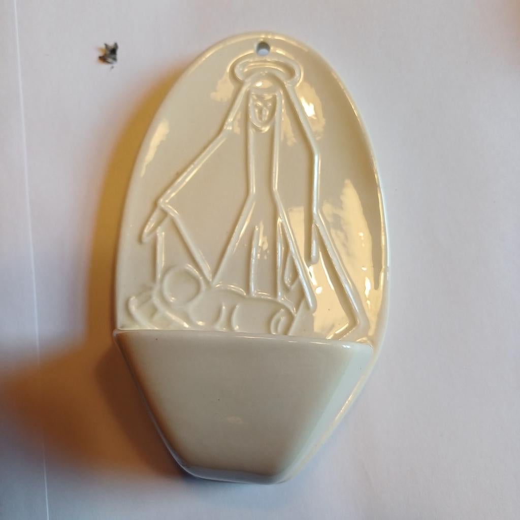 Wijwaterbakje Goebel Maria met kind, Antiek en Kunst, Antiek | Religie, Ophalen of Verzenden