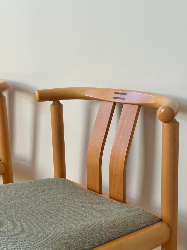 Set 4 vintage eetkamerstoelen Deens design jaren 50/60 hout, Ophalen, Gebruikt, Overige kleuren, Vier