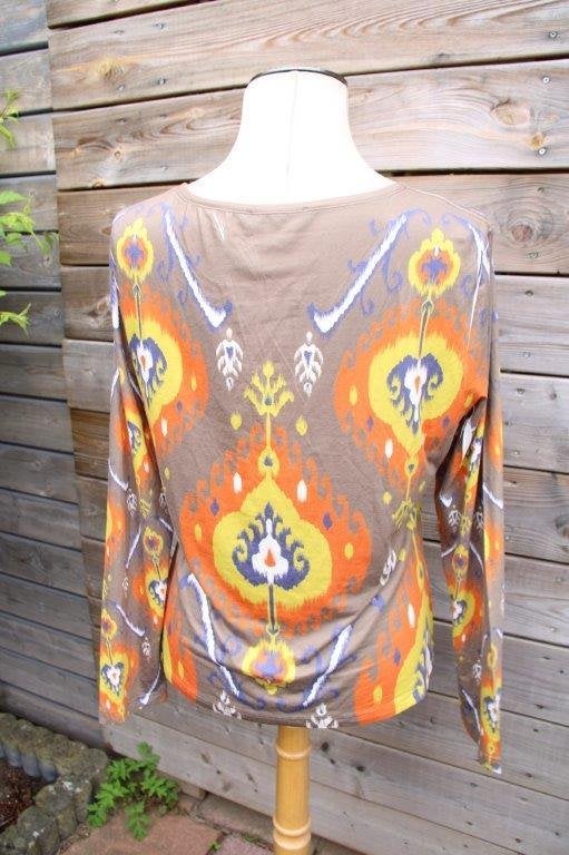 Tuniek bruin/ geel/ oranje Missy mt L Vaste prijs, Maat 42/44 (L), Ophalen of Verzenden, Zo goed als nieuw, Missy
