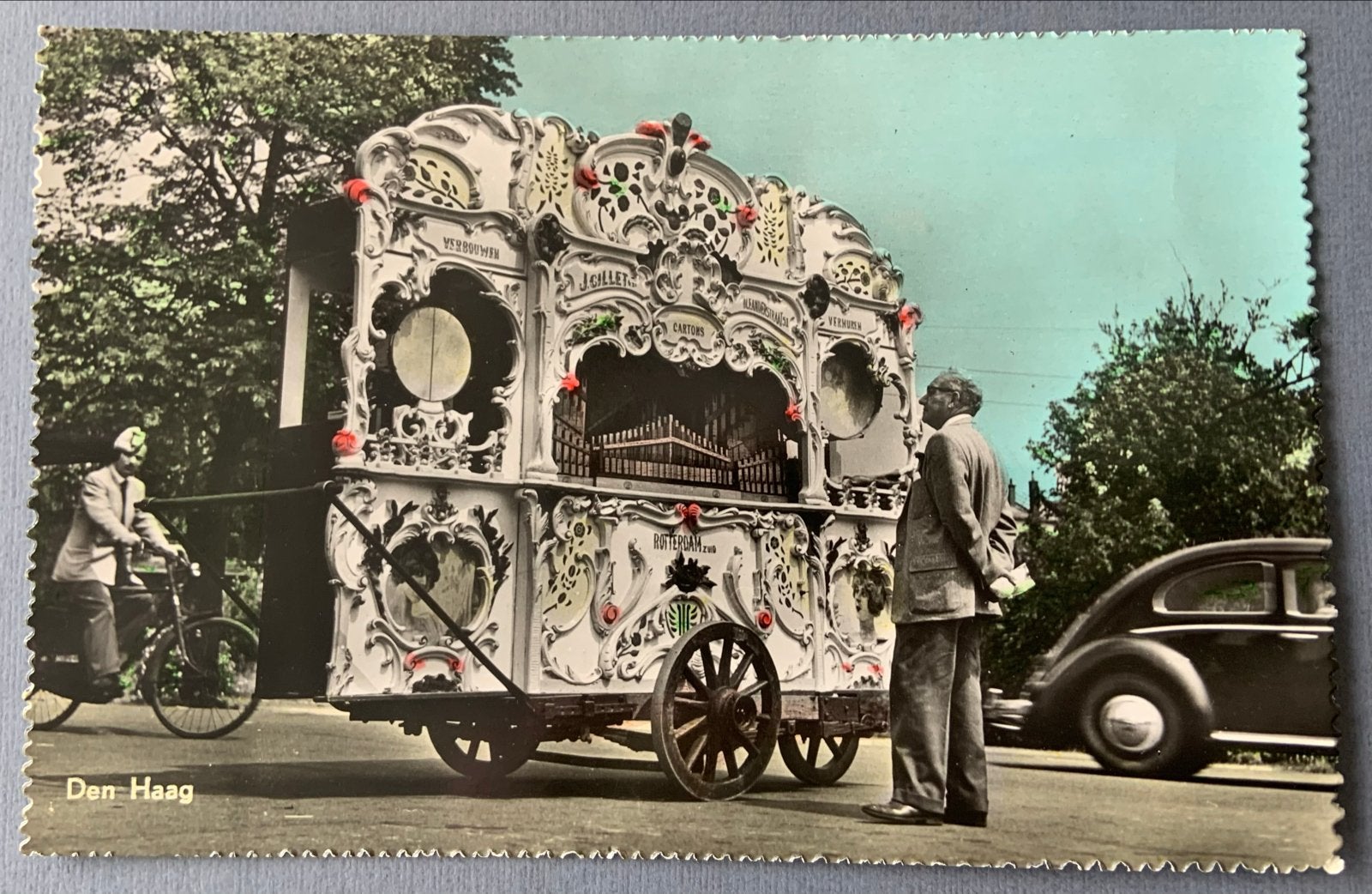 Den Haag met draaiorgel, Verzenden, 1940 tot 1960, Ongelopen, Zuid-Holland