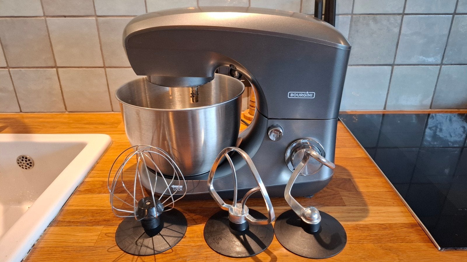 Bourgini Keukenmachine - Grijs - Compleet met accessoires, Witgoed en Apparatuur, 3 tot 4 liter, Ophalen, Gebruikt, 3 snelheden of meer
