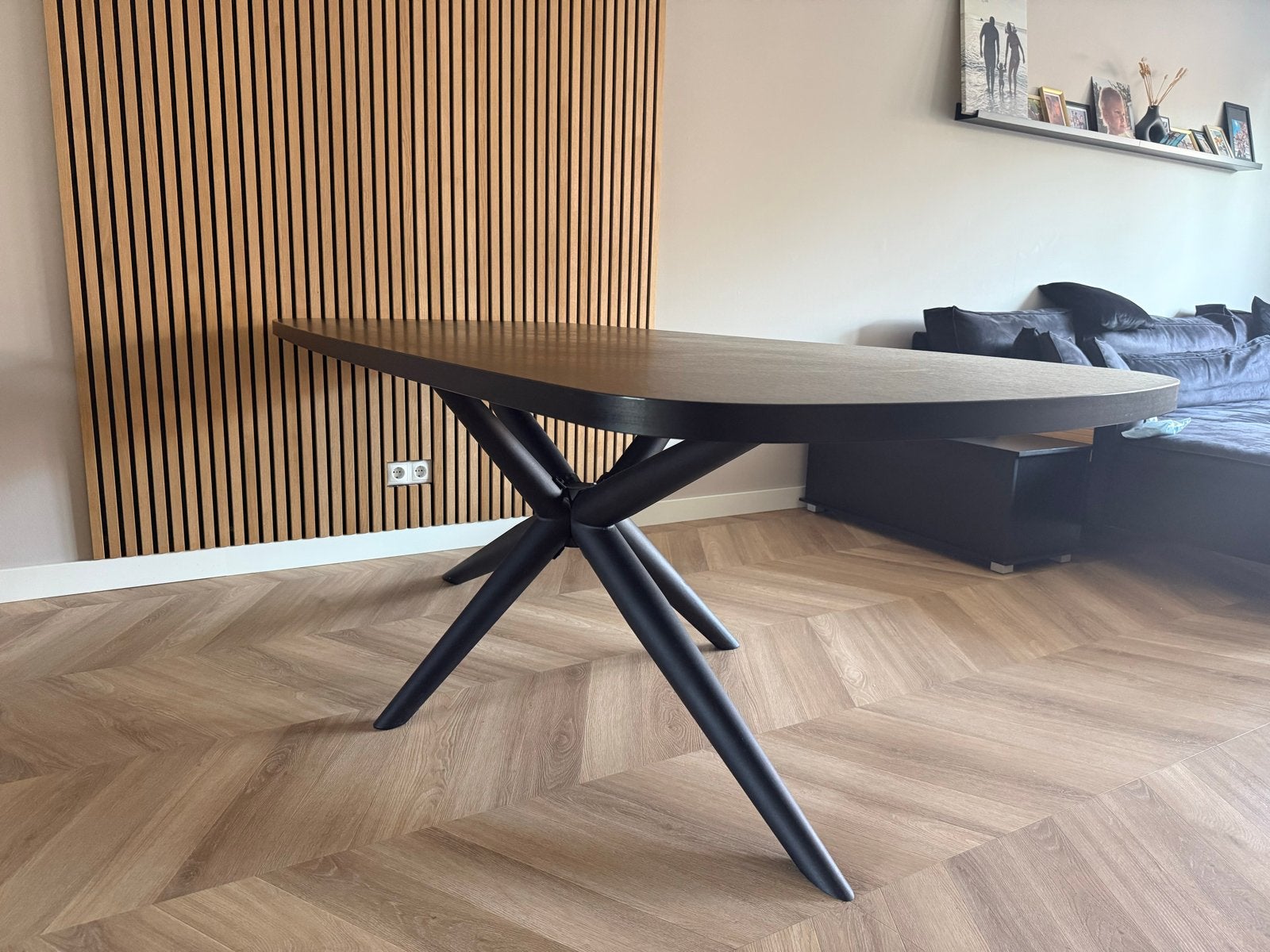 Eettafel Camino zwart 220x100 cm - HPL/Melamine, Ophalen, Kunststof, 200 cm of meer, 50 tot 100 cm