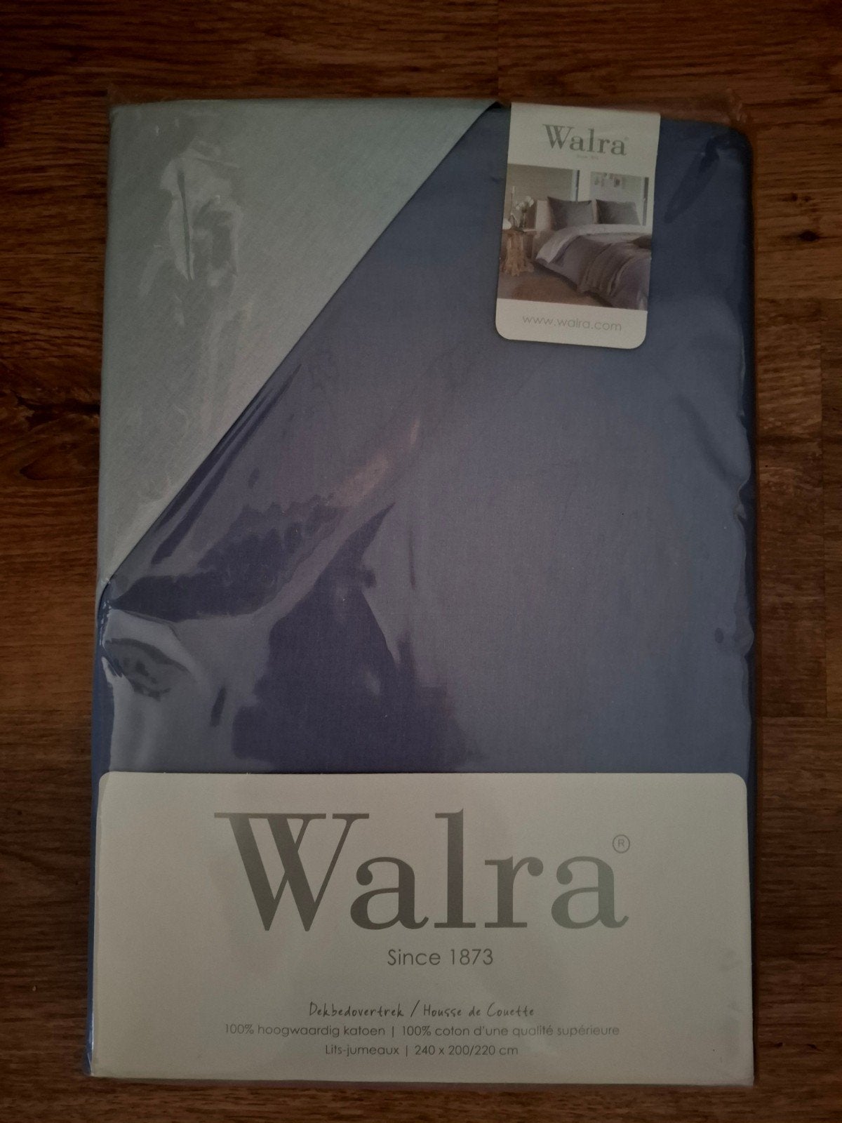 Walra Dekbedovertrek 240x200/220 cm - 100% Katoen, Blauw, Dekbedovertrek, Katoen, Ophalen of Verzenden