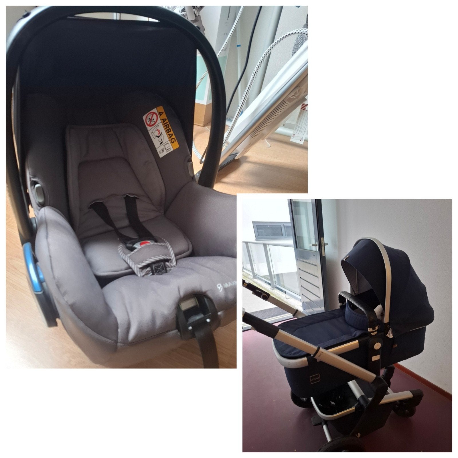 Joulz Kinderwagen Blauw met Maxi Cosi, Gebruikt, Met autostoeltje, Combiwagen, Ophalen