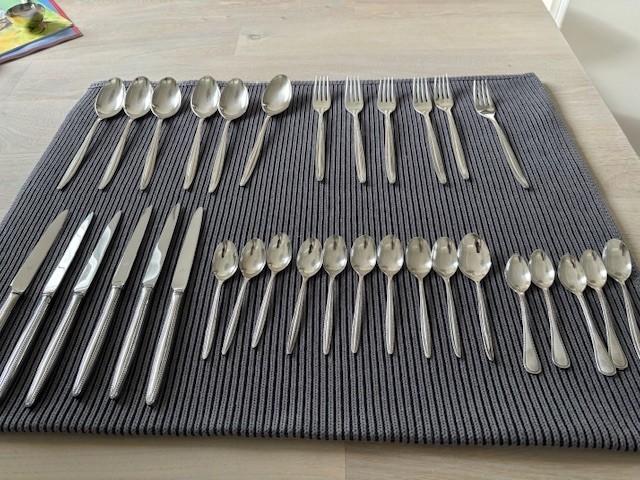 Gero verzilverd bestek, Huis en Inrichting, Keuken | Bestek, Ophalen of Verzenden, Zo goed als nieuw, Zilver, Bestekset
