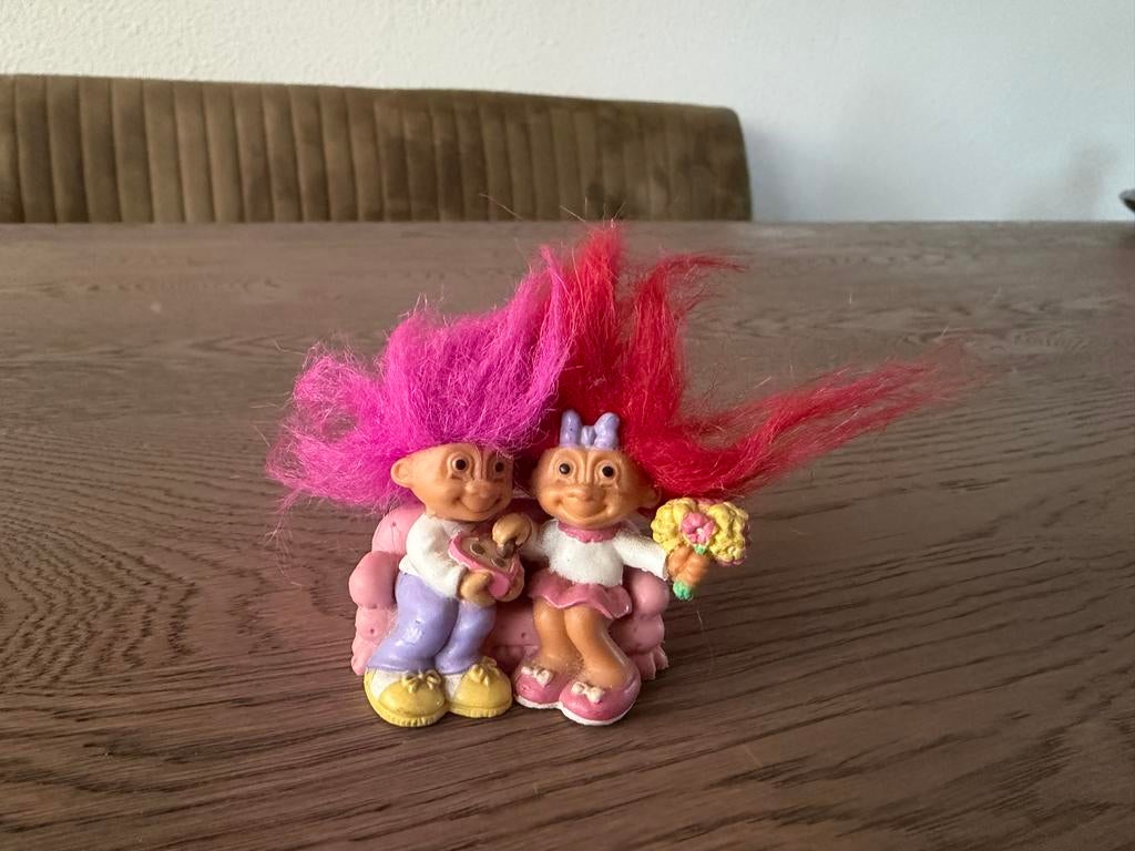 Vintage Russ Troll Poppen op Bank, Ophalen of Verzenden, Zo goed als nieuw