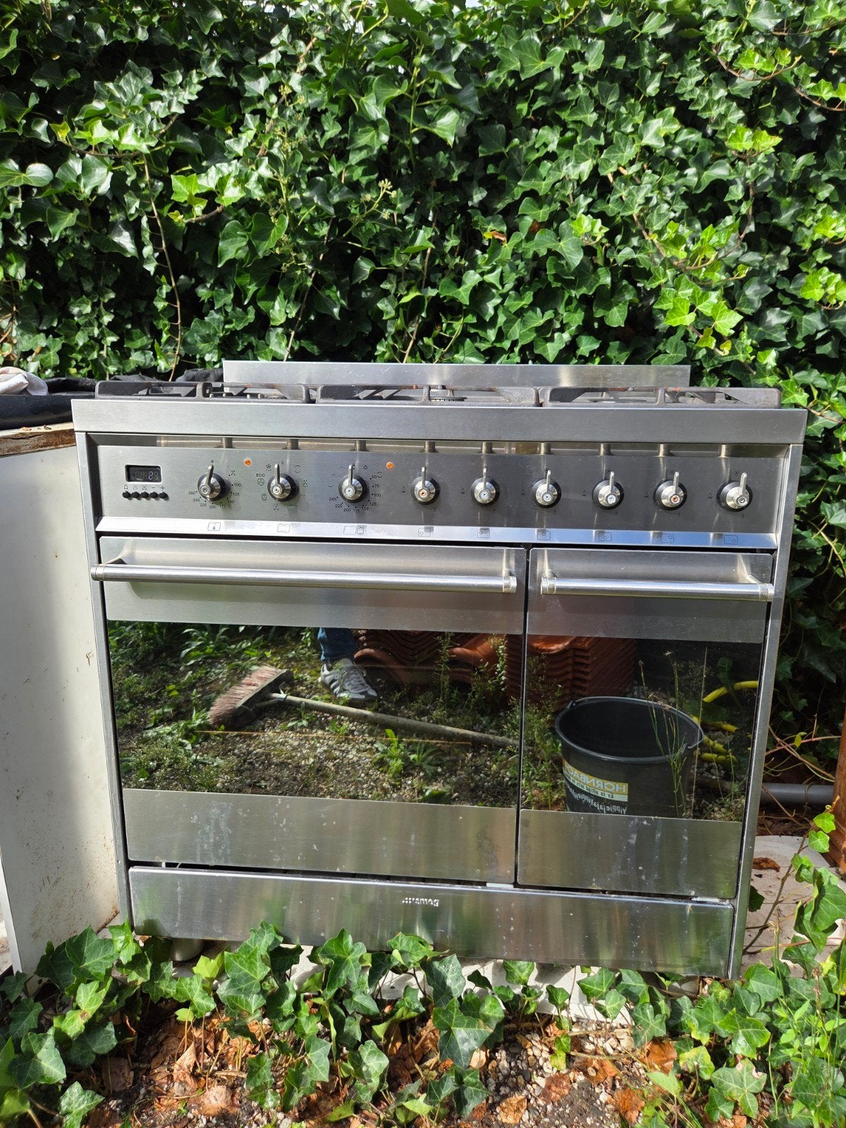 SMEG gasfornuis dubbele oven buitenkeuken, Ophalen, Gebruikt, 50 tot 100 cm, Minder dan 100 cm