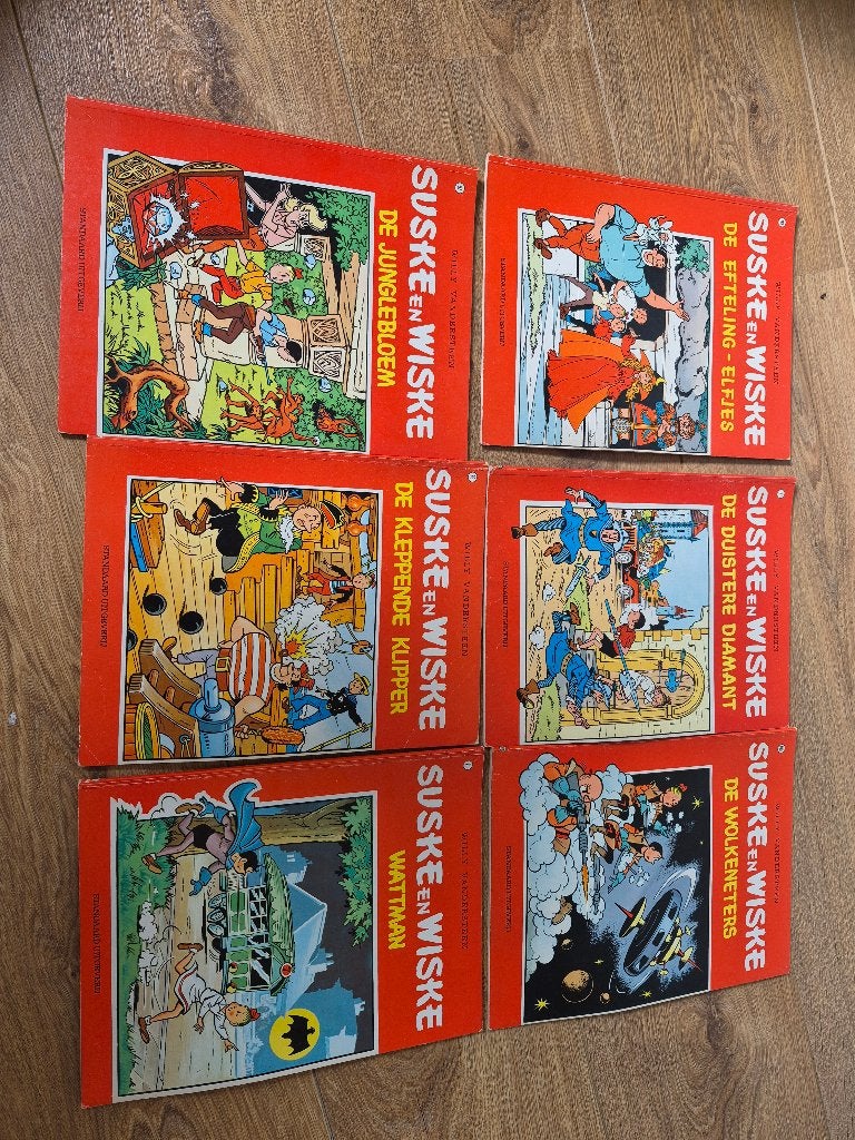 Suske en Wiske stripboeken - 6 delen, Gelezen, Willy Vandersteen, Ophalen of Verzenden, Meerdere stripboeken