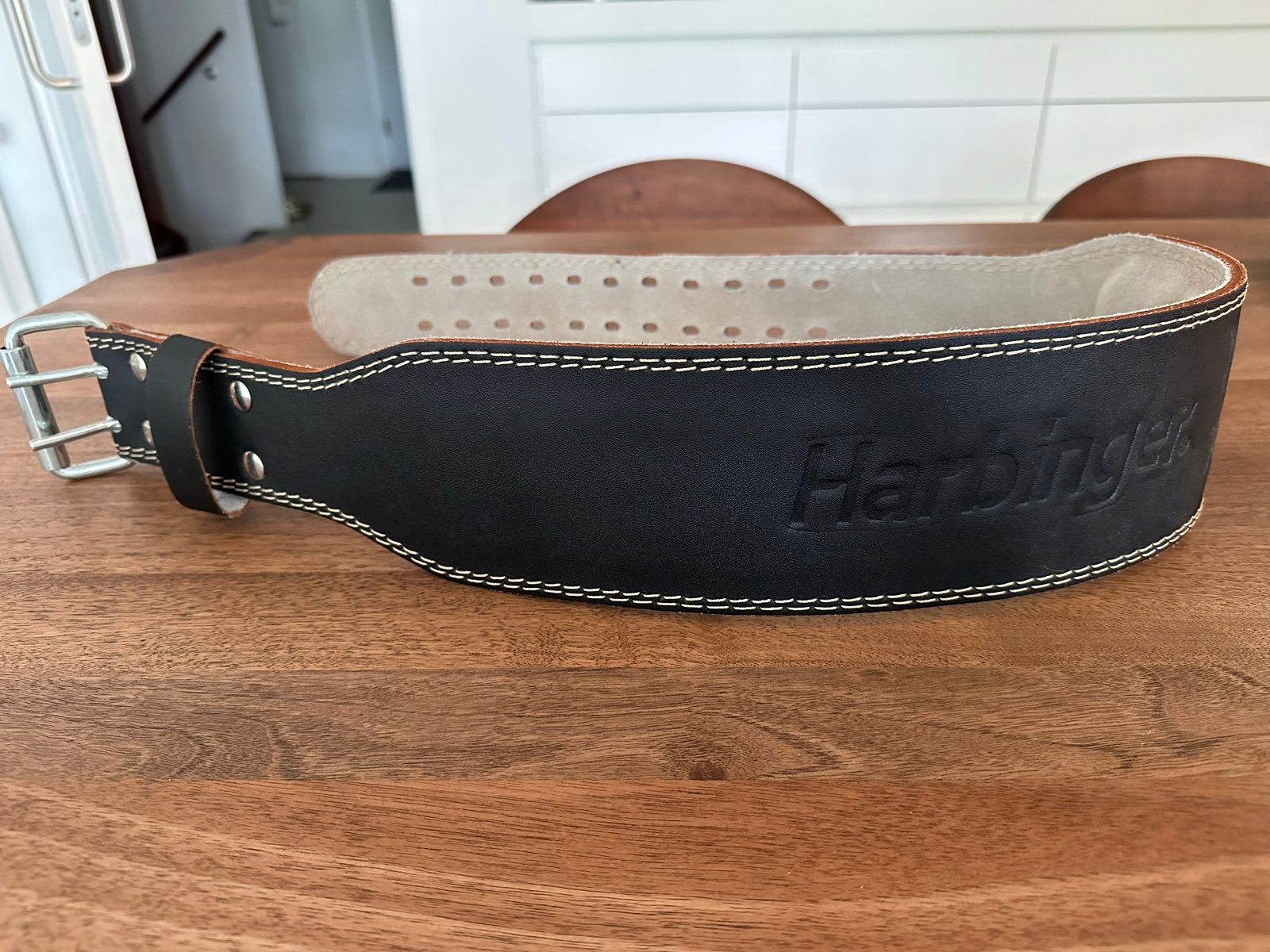 Harbinger Lifting Belt Maat L - Halterriem, Sport en Fitness, Fitnessmaterialen, Ophalen, Zo goed als nieuw, Rug, Halterriem
