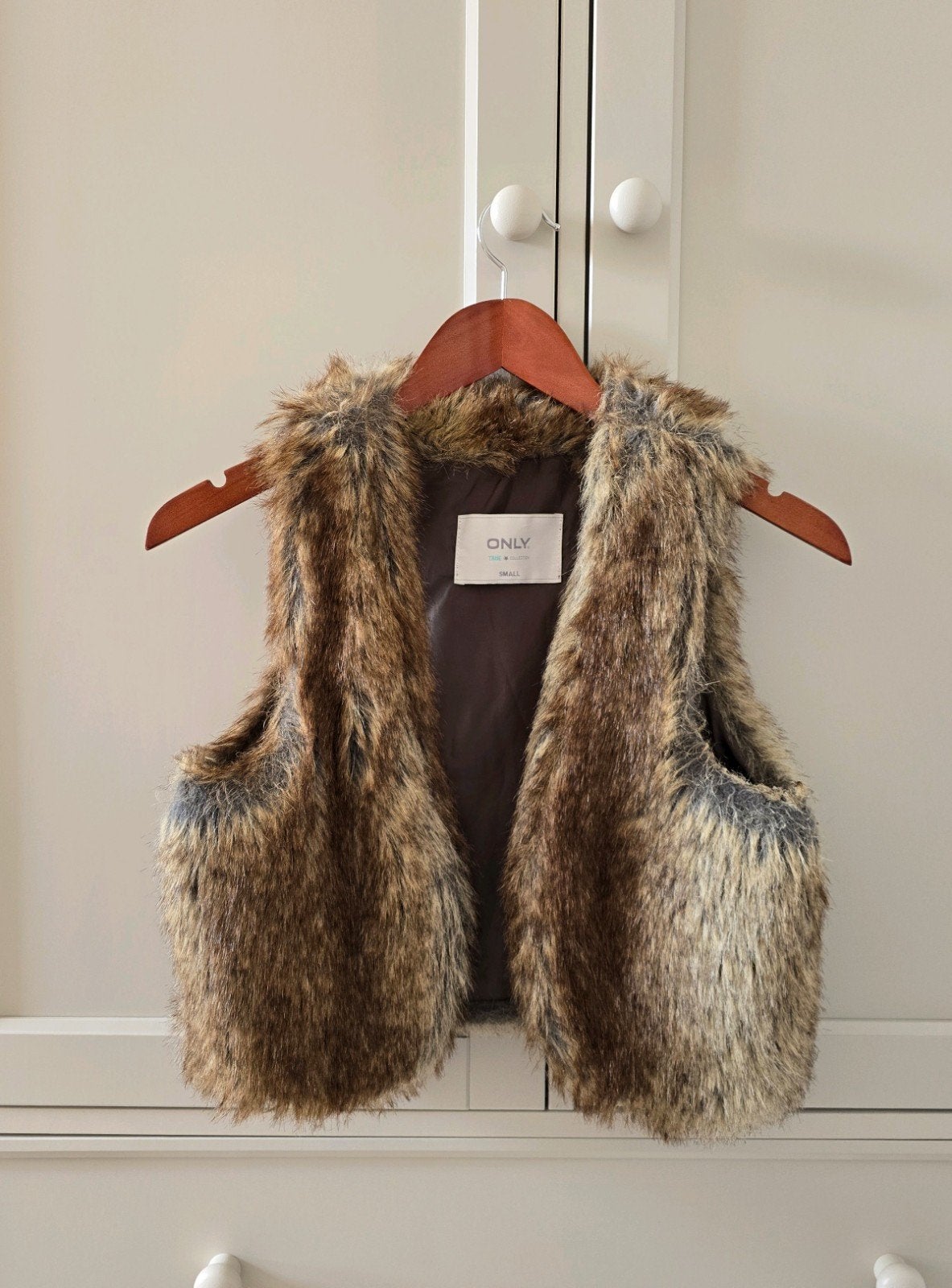 Only bont jasje, gilet maat S bruin, Kleding | Dames, Only, Bruin, Ophalen of Verzenden, Zo goed als nieuw