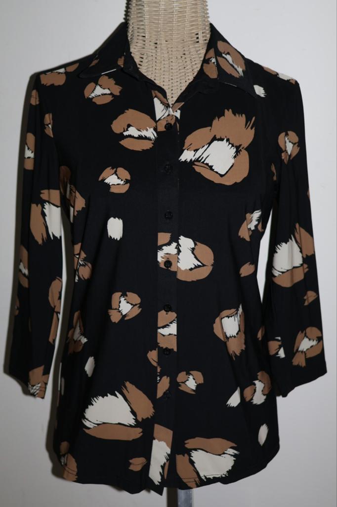 Studio Anneloes travelstof blouse maat 38 / M, Studio Anneloes, Ophalen of Verzenden, NL, Zwart