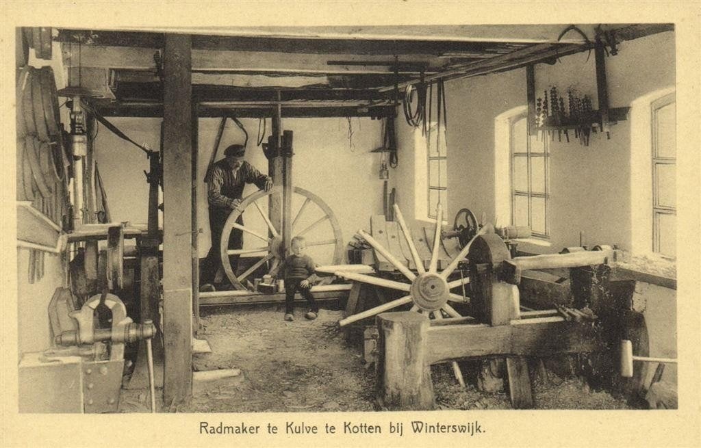 Radmaker te Kulve te Kotten bij Winterswijk. - ongelopen, Ophalen of Verzenden, 1920 tot 1940, Ongelopen, Gelderland