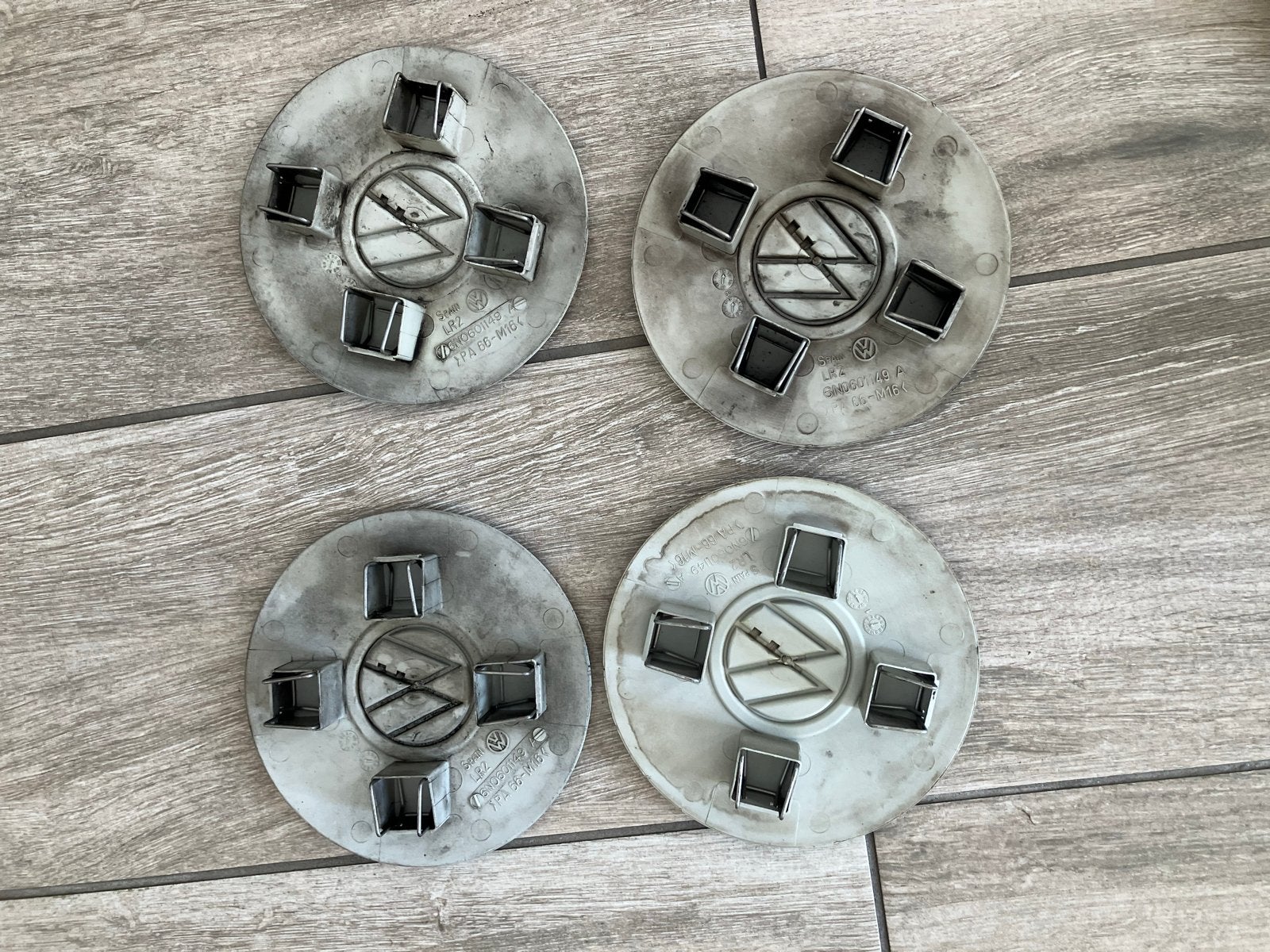 Set van 4 originele VW naafdoppen wieldoppen, Ophalen of Verzenden, Gebruikt